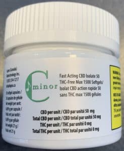 CBD oil capsules label example